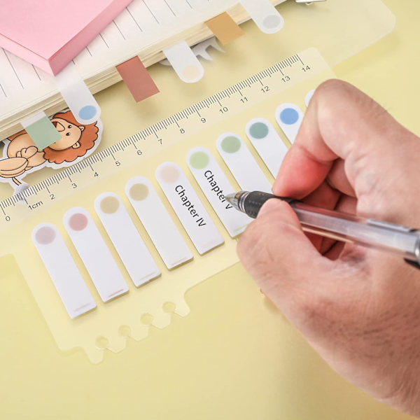 Set med 6 Post-it-lappar, Färgade Självhäftande Markeringar Bokmärkesetiketter