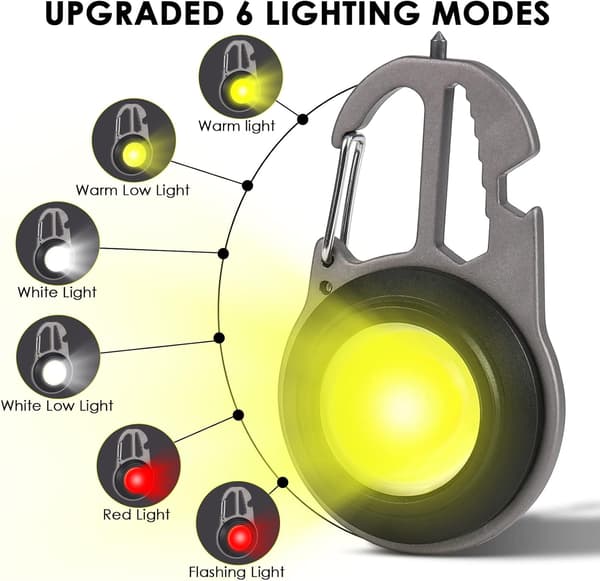 Mini LED-taskulamppu, avaimenperä-työvalo 800 lumenia LED