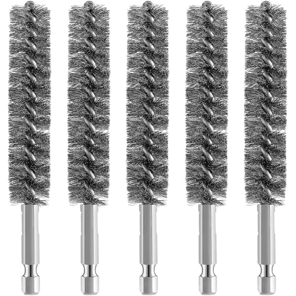 (Rustfritt stål, 5 stykker) Borebørste bust Wire børste for DXGHC