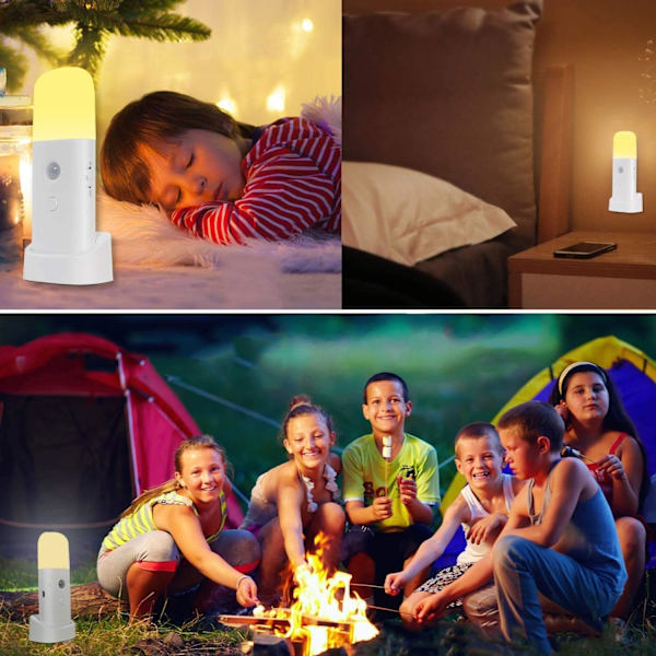 Laddningsbar LED-nattlampa för vuxna, 2000 mAh Inomhusrörelsesensor