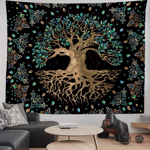 Life Tree -seinävaate - Bohemian Hippie Toivepuu