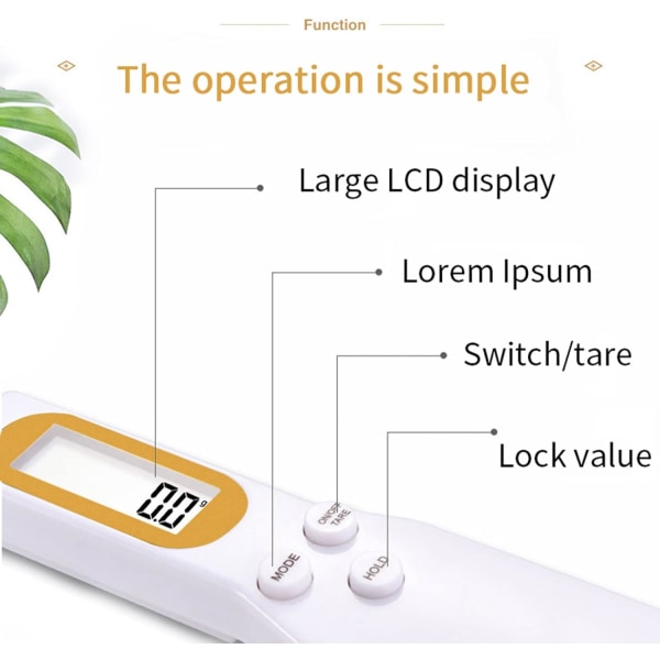 Digital Mätningssked, 500g/0.1g Multifunktionell Matvåg för
