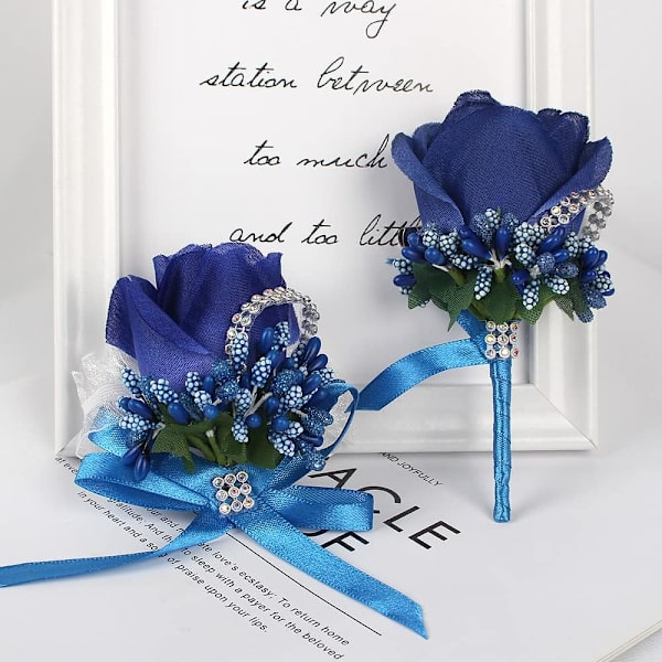 Rosor Handleds Corsage Brudgum Brudnäbb Set för Bröllop