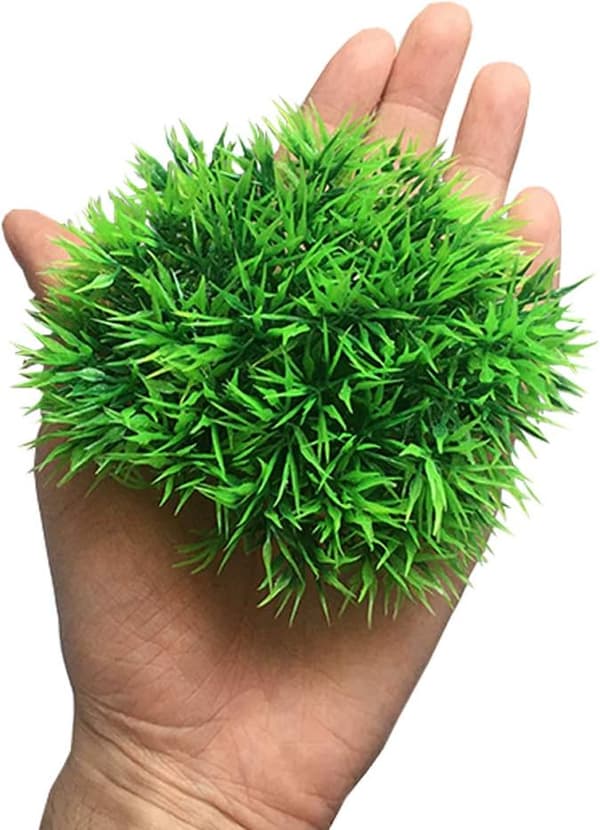 Medium/9.4\" Akvarium Plast Kunstig Plante Sæt (Hvid)