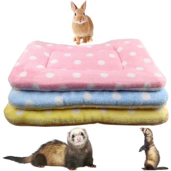 3-pack Fleece Säng för Smådjur, Varma och Fluffiga, Sovmatta DXGHC