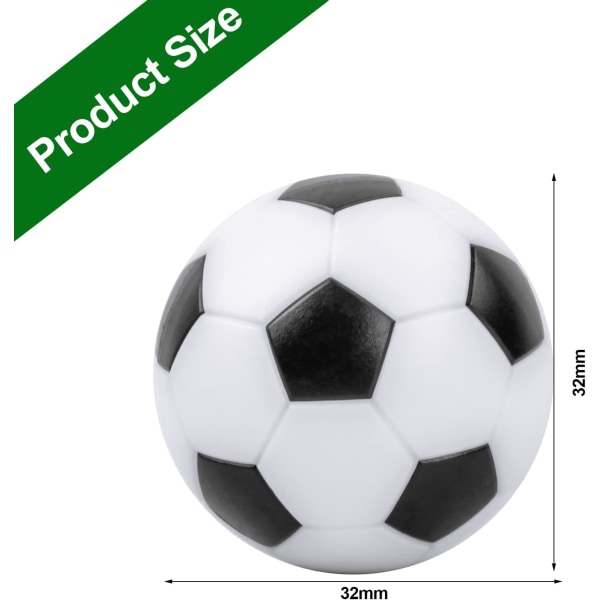 8 stycken 32 mm fotbollsbollar, miljövänligt hartsfotbollsbyte