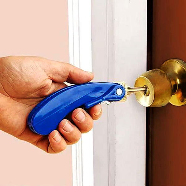 1 stk. nøglevender, foldbar sikker nøgleholder og drejeanordning, foldbar nøgleholder låser nøgler på plads for nem drejning a