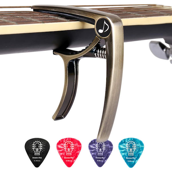 Capo for akustisk og elektrisk gitar, ukulele, banjo, mandolin w