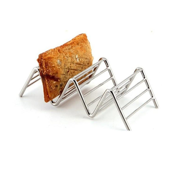 4 Pak Rustfrit Stål Taco Stativ Taco Stativ Til Op Til 16 Skaller