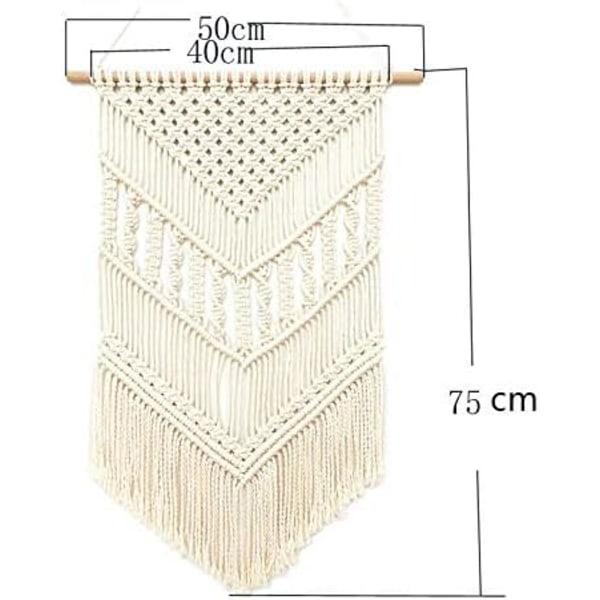 Macrame väggbonad i bohemisk stil, vävd för inredning