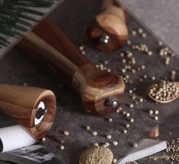 1 Styck 10 Tums Pepparkvarn, Massivt Trä Pepparkvarn Manuell