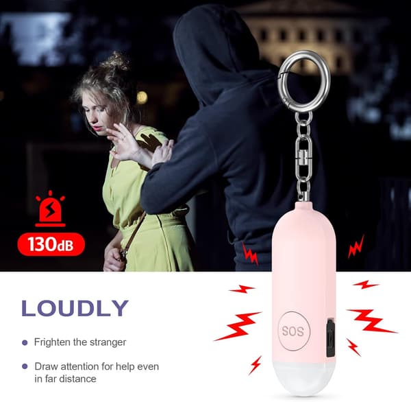 Taskulamppu-hälytin, Henkilökohtainen hätähälytin 130dB taskulampulla