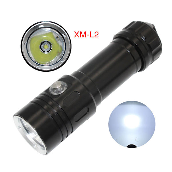 Mini åben midter xm-l2 lys dykkerlampe magnetisk switch under