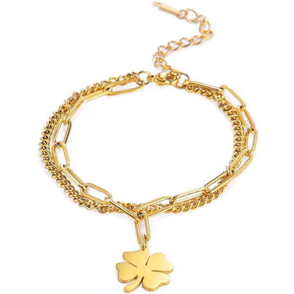 Firekløverarmbånd for kvinner og jenter - St. Patricks Day