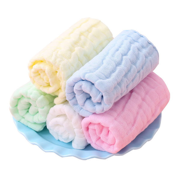 5-pack med handdukar, gasbinds ansiktshanddukar, amningshanddukar, bomulls salivhanddukar