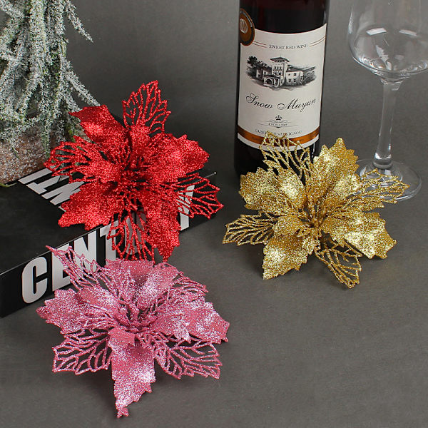 15 stk Julehuleblomster DIY-tilbehør Juletrpynt