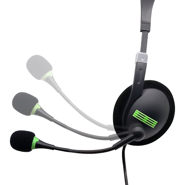 PC-hodetelefoner med mikrofon, stereo støydemping USB-hodetelefoner for datamaskin