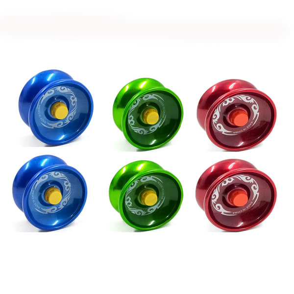 6 stk Profesjonelle Yoyo Aluminiumslegering String Yo-yo Kulelager I