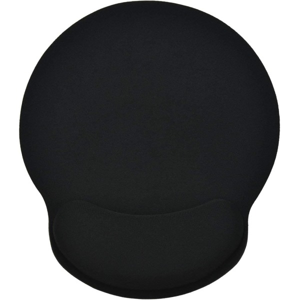 Mouse pad with gel wrist pad, comfort with ergonomic wrist pad（black）