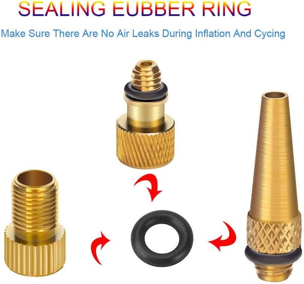 21-dels Brass Ventiladapterverktyg, Bollpumpnål, Cykelventil