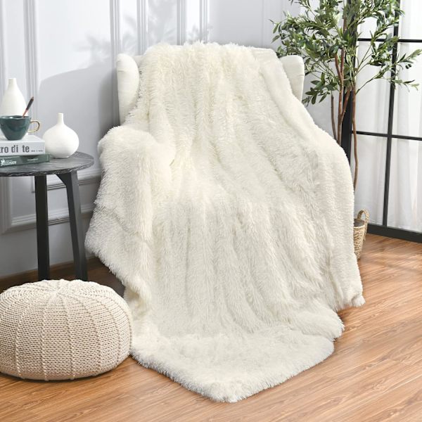 Shaggy Longfur Kunstpels Teppe, Fuzzy Kast Teppe 80*120cm