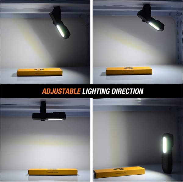 1 stk Ladbar LED arbeidslys, 5W COB Front LED arbeidslys wi