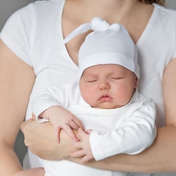 Newborn Cotton Baby Hat Newborn Baby Cap, Björnöron och Elastisk B