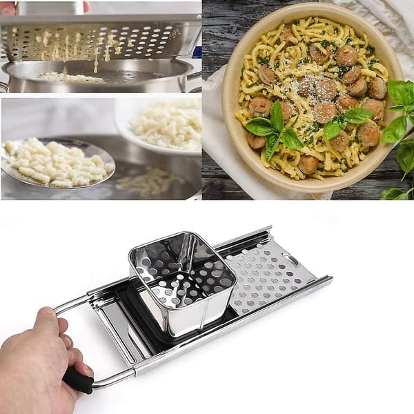 Spätzle-Makersæt i Rustfrit Stål, Køkkenpasta-Tilbehør, Med