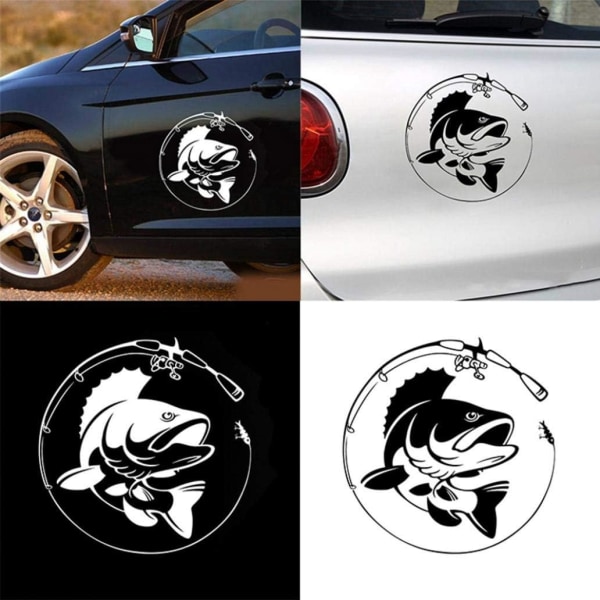 1 Stycke Fiske Spö Hobby Fisk Vinyl Bilklistermärke Auto Motorcykel