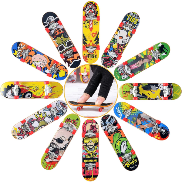 24 stk Toy Finger Skateboard Gripebrett med 32 Interchangea