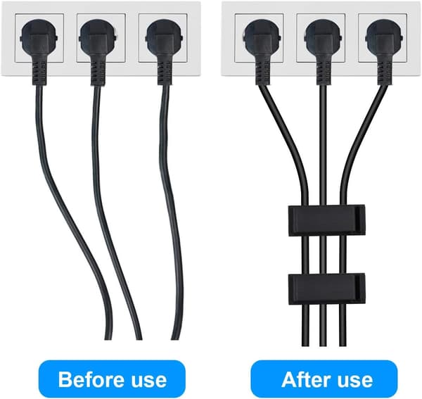 Selvklæbende Kabelklips, Kabeloprydning, Elektrisk Ledningsorganisator Kabel