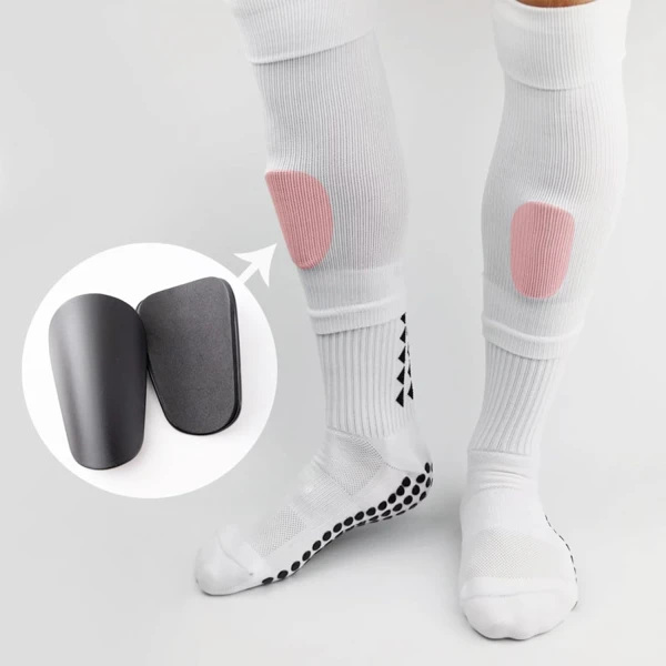 2 par Mini Pro fodbold skinnebeskyttere - unisex anti-slip fodbold skinnebeskyttere - Professionel og begyndervenlig - til fodbold og