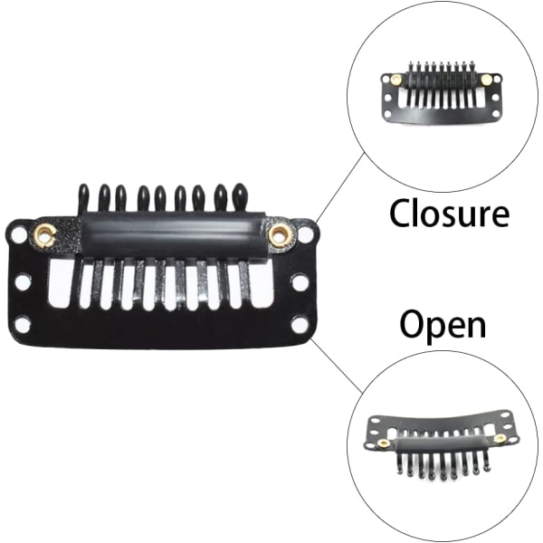 Parukk-klipser, 10 stk Hårextensionsklipser, Metall U-formede Klipser, C DXGHC