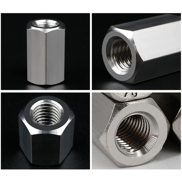 Pitkät Mutterit Kuusiokolo Mutteri Hylky Threaded Rod Kuusiokolo Kytkentä Mutterit Pitkä Tanko N