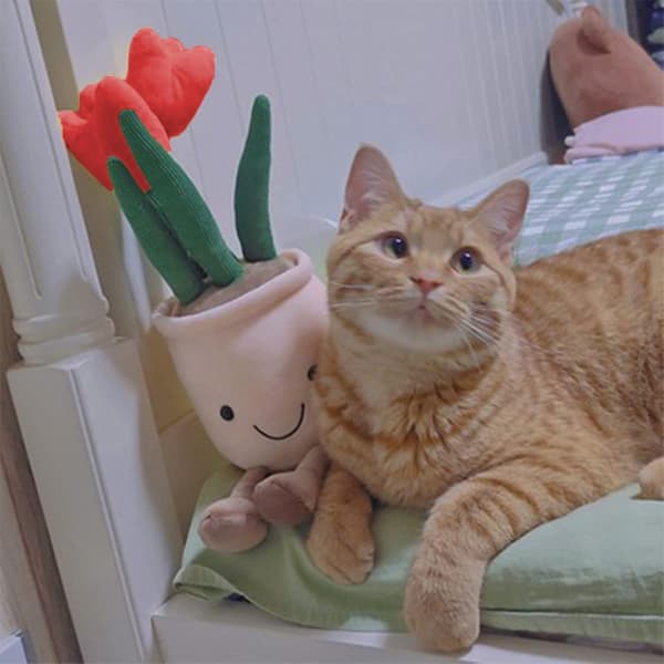 Söt simulerad liten blommdocka prydnad vardagsrum tulpan bo1