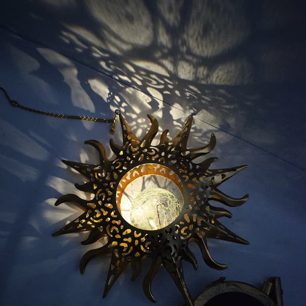 Aurinko-tuulikello Solar-valot Ulkona Valoisa Solar Terassi Ripustus