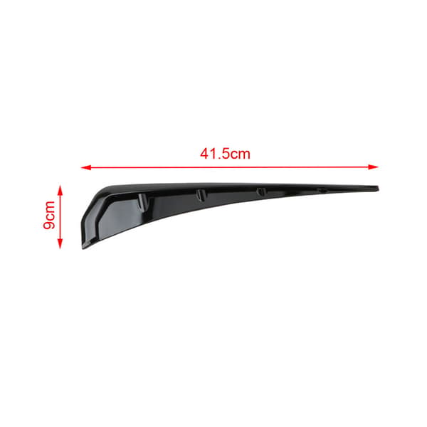 2 stk Blanke Svarte Bil Side Fender Luftventil Deksel Trim Ext