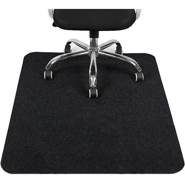 Kontorstolpute, 120 cm * 90 cm, svart kontormatte, kontorstolbeskyttelsesmatte, sklisikker, egnet for h
