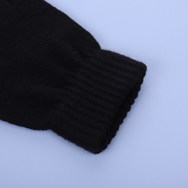 Svarta Varmfodrade Vantar i Fleece för Vuxna med Pekskärm, Storlek M