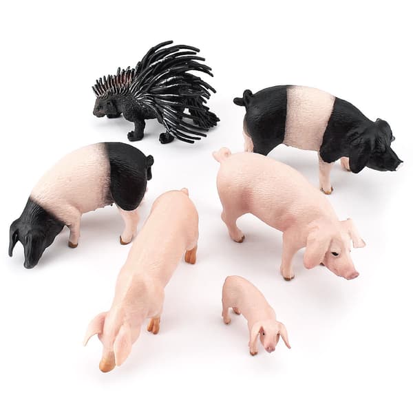 Happy Cognitive Children Farm Animal Model Simulation Poultry Pig