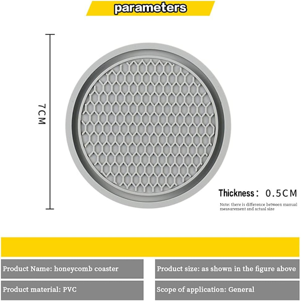 （Harmaa）Aluslautasarja 2 kpl, Yleinen Pyöreä Aluslautanen Luova Auto PVC