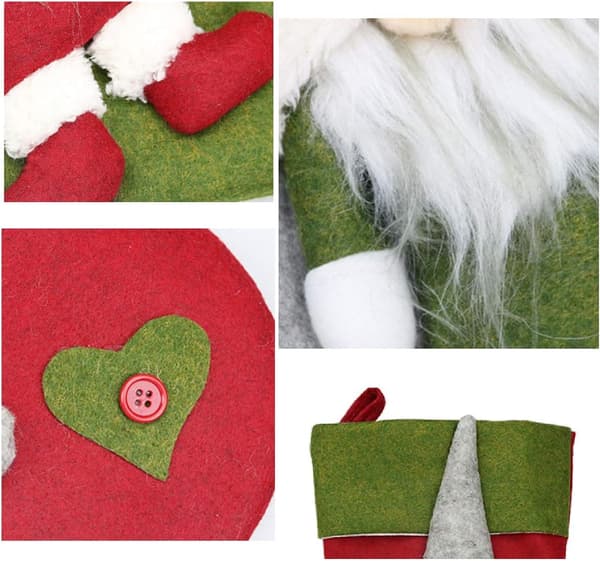 3 Sorter Julstrumpor med Tomte för Familj, Barn, Jul
