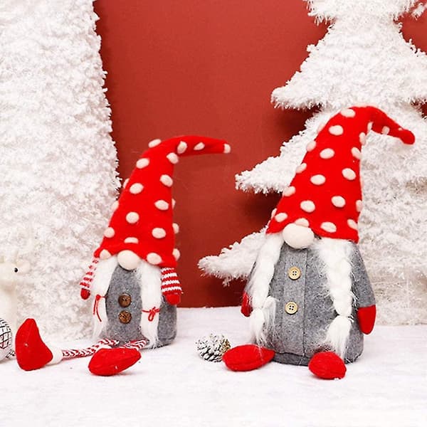 Handgjorda Svenska Tomte Docka Ornament Stående Sittande DXGHC