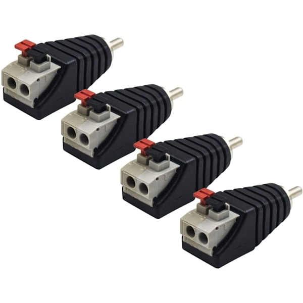 Phono Høytaler RCA Hunn og Hane til AV 2 Terminal Hunn Vid