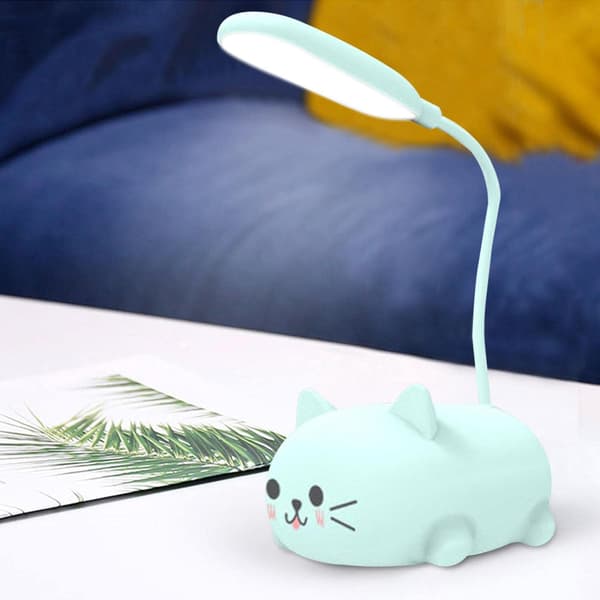 Mini Kat USB Lampe - Sød Dyr LED Natlys - 360° Justerbar