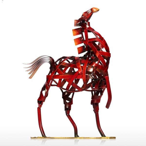 Metallvävd Häst Modern Skulptur Heminredning