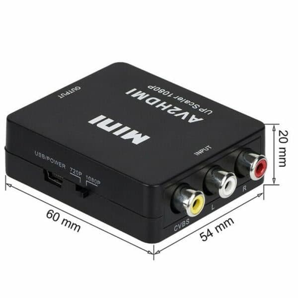 RCA til HDMI konverter/adapter til Gamecube Nintendo Sega Ge