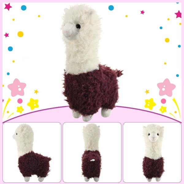 Alpaca Plyschleksak 2 stycken Lama Plyschdjur 11 tum Alpaca Stu