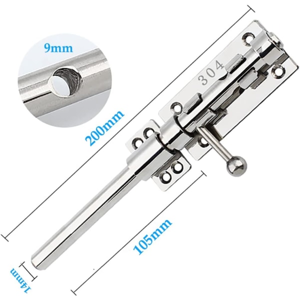 Door Latch Lock Door Latch Garage Door Latch Latch Slide Bolt 304