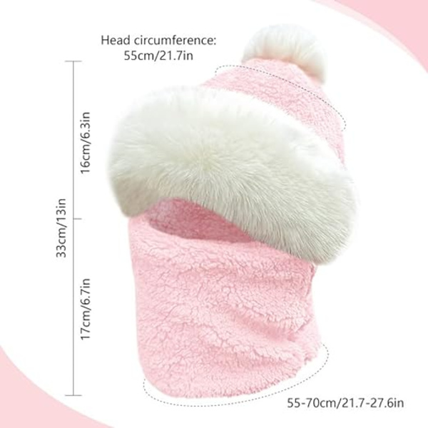 1 kpl Naisten Tuulenpitävä Huivit Hattu Balaclava Hattu Naiset Talvi Plush